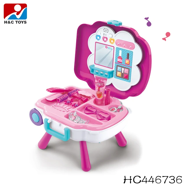 3 In 1 Joy Creative Trolley Case Jewelry Set Kids Toy Dressing Table With Light And Music Hc446736 Buy Kids Toy Dressing Table Dressing Table Toy Jewelry Set Toy Product On Alibaba Com