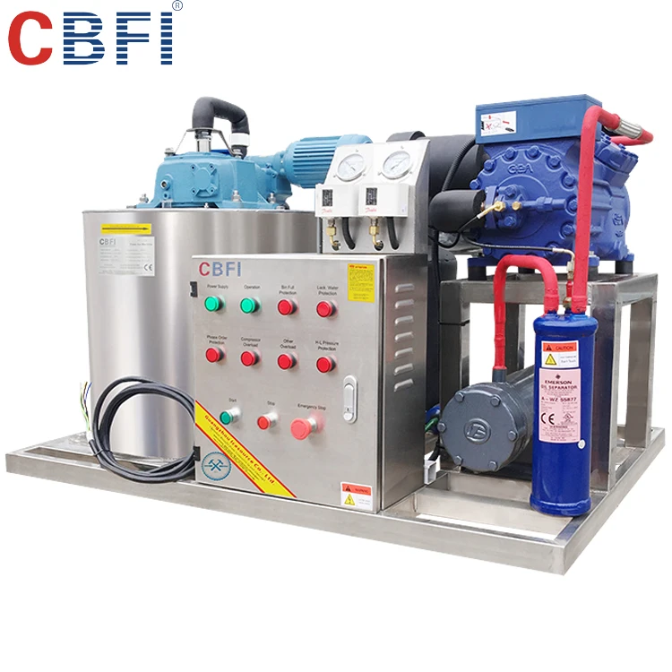 New Condition and CE Certification intdustrial automatic 500kg flake ice maker machine from Guangzhou factory