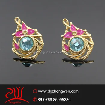 Whole Fancy Blue Gl Stud Earrings Fashion Fake 14k Gold Whole Fancy Blue Gl Stud Earrings Fashion Fake 14k Gold Plated