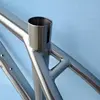 Super light !!GR9 titanium 700C DI2 flat mount disc brake diamond tube and 49.7mm head tube thru-alex road bike frame