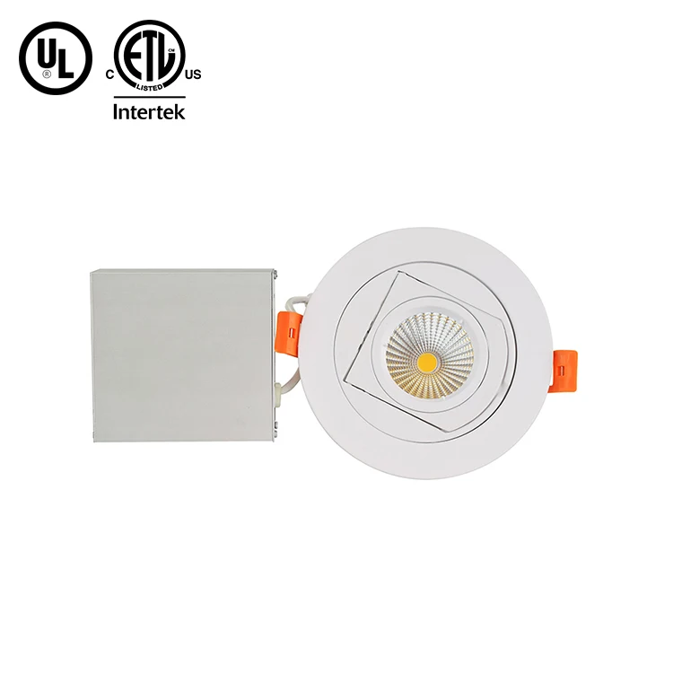4 inch led gimbal Downlight Directional Adjustable 9W Dimmable LED Retrofit Recessed Lighting Fixture with IC Rated Junction box