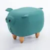 In stocked cheapest price hot selling colorful pig etc animal wooden ottoman kids like cute pig assorted animal stools