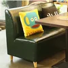 Simple cafe tables and chairs Western restaurant solid wood tea shop modern restaurant sofa chair