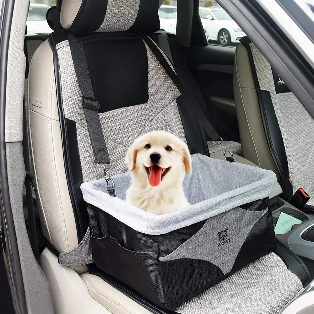 Buy WOpet Deluxe Dog Booster Car Seat with Clip on Safety Leash ...