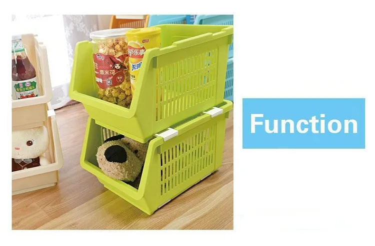 Plastic Moving Foldable Basket With Cover