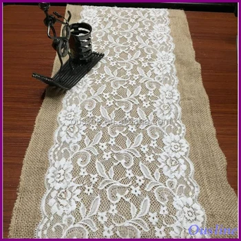 Fancy Hessian Burlap Table Runner For Wedding Lace Table Runner