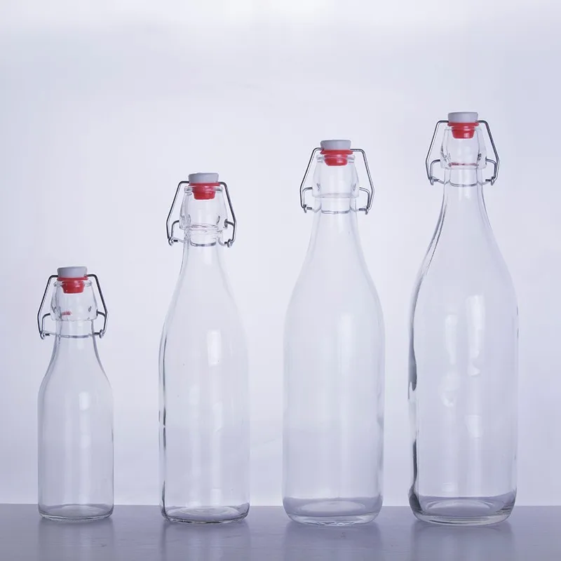 150ml 200ml 300ml 500ml 1l 1000ml Swing Top Buckle Sealed Glass Bottles ...