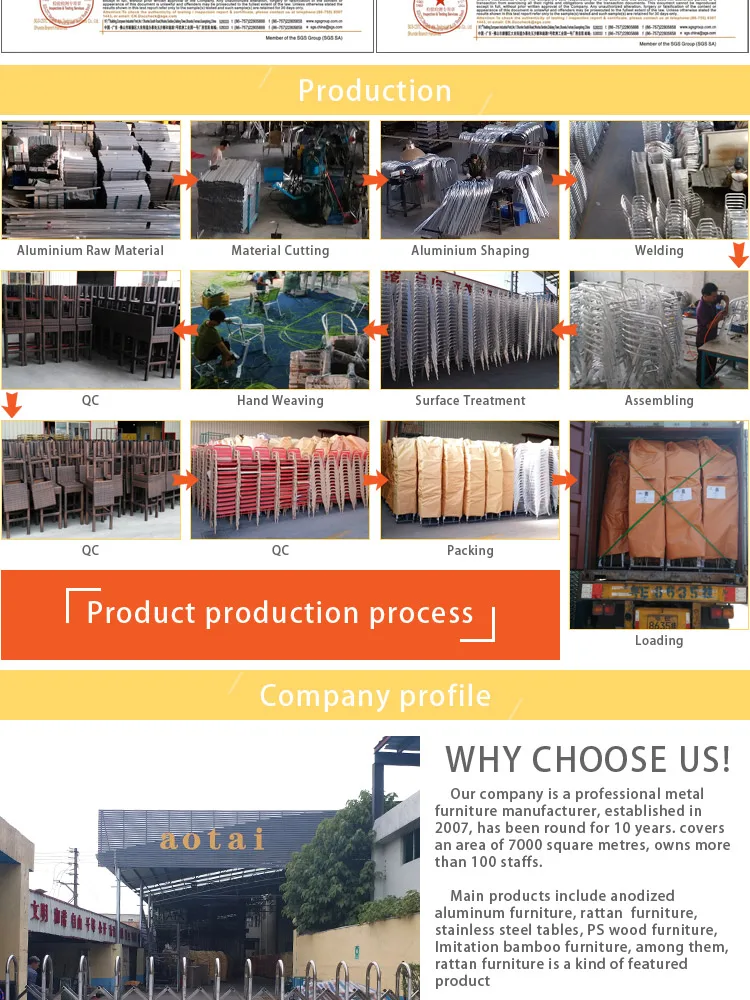 Professional Iron For Balcony Modern Garden Wedding Aluminium Outdoor Chair