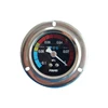 YTN-50BD half stainless steel back type manometer gauge pointer pressure gauge with three hole flange and brass connection