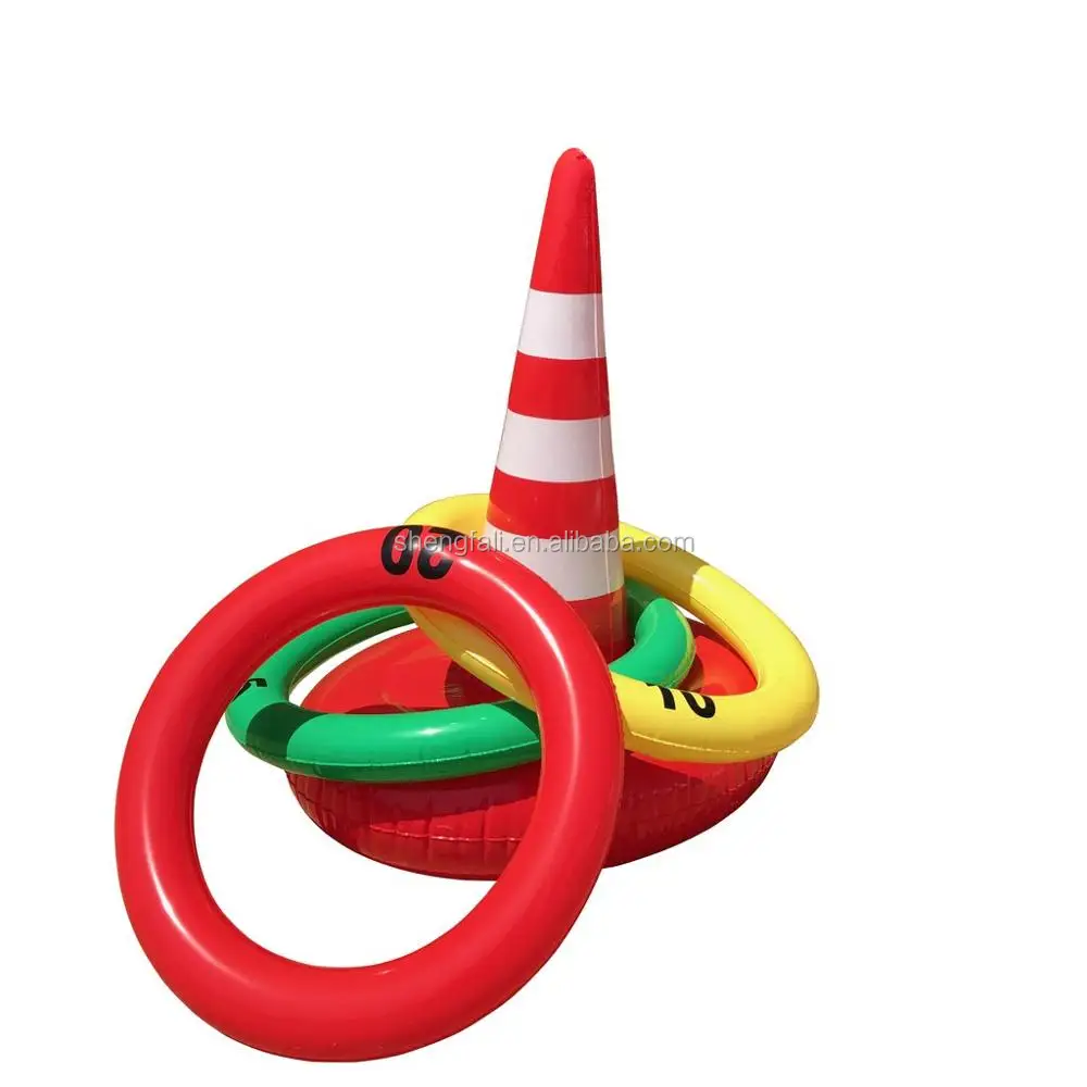 Traffic Cone Inflatable Ring Toss Rings Game For Kids Buy Ring Toss