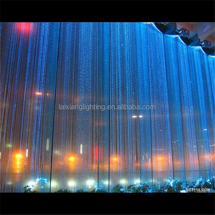 Colorful decorative plastic fiber optic modern lighting curtain lighting led christmas curtain waterfall lights