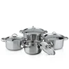 Stainless steel pot german cooking sets sandwich bottom cookware set
