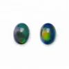 Buy loose gems and opals Aurora flat bottom cabochon oval synthetic opal now for sale