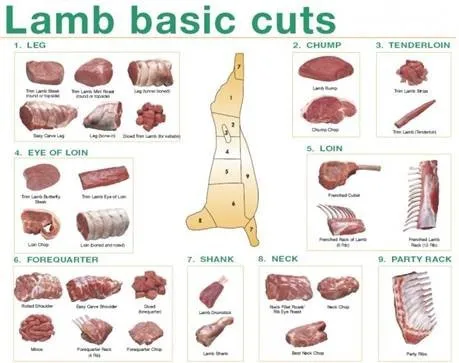 Lamb Cuts Chart Australia