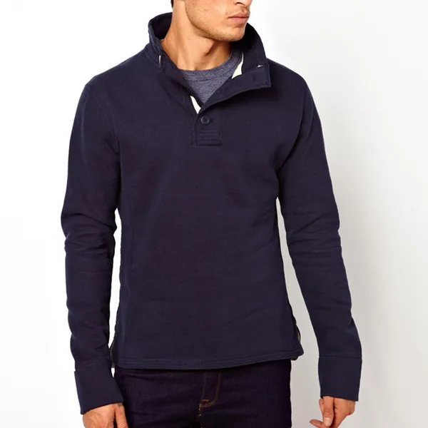 stand up collar sweatshirt