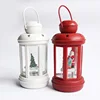 Water swirling christmas LED lantern glitter spinner LED santa Xmas light for holiday decoration