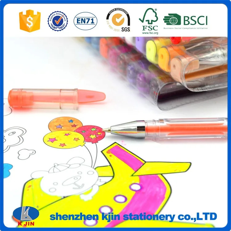 Unique 72 Colors Gel Ball Pens Gel Pens Coloring Set Glitter Neon