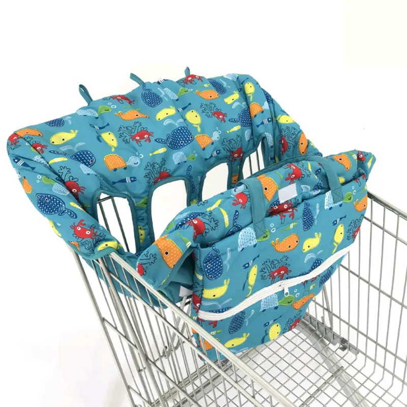 Infant High Chair Cover Toddler Grocery Cart Cover 2 In 1 Baby Shopping