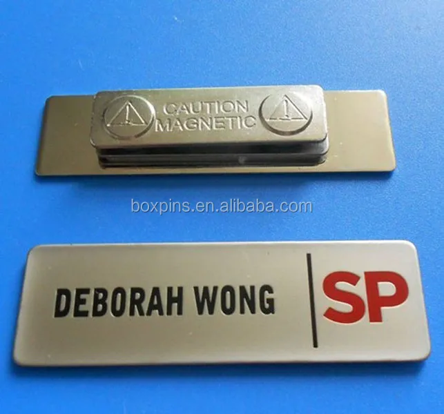 Customized Blank Gold Rectangle Name Badge Buy Name Badge With Safe