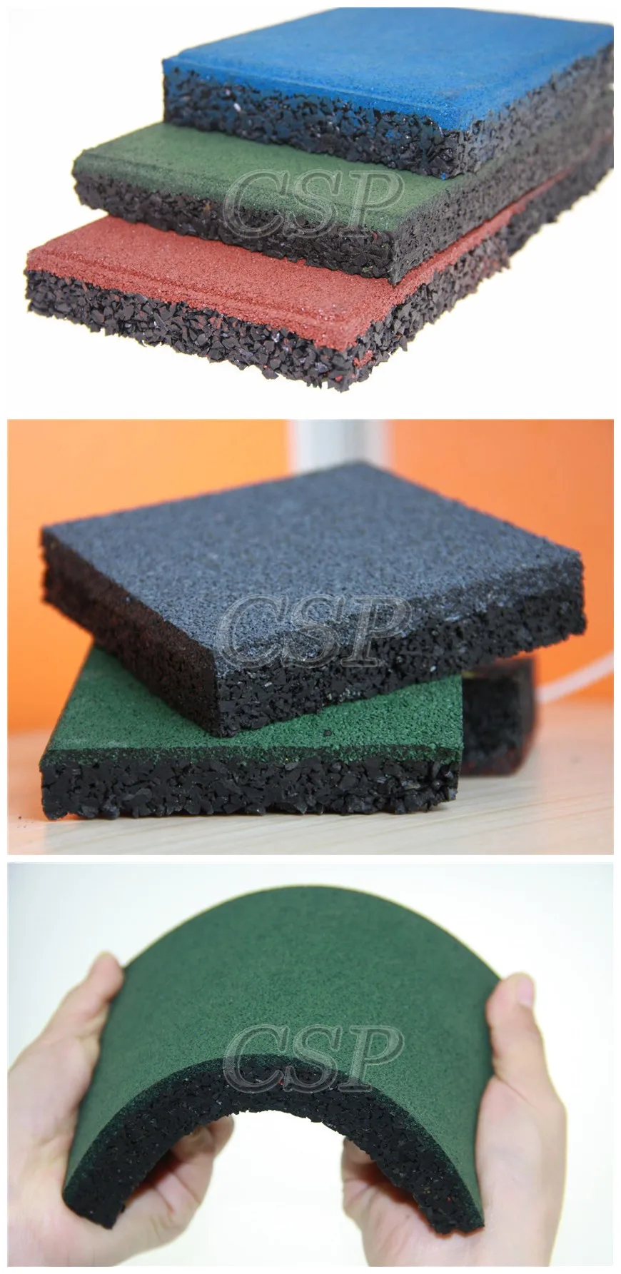 Elastic Thick Stable Rubber Floor Mat For Playground,Outdoor Paving