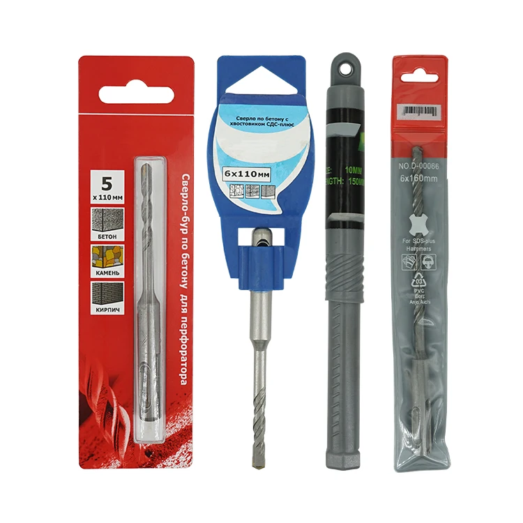Centric Carbide Tip S4 Flute SDS Plus Electric Hammer Drill Bit for Concrete and Hard Stone