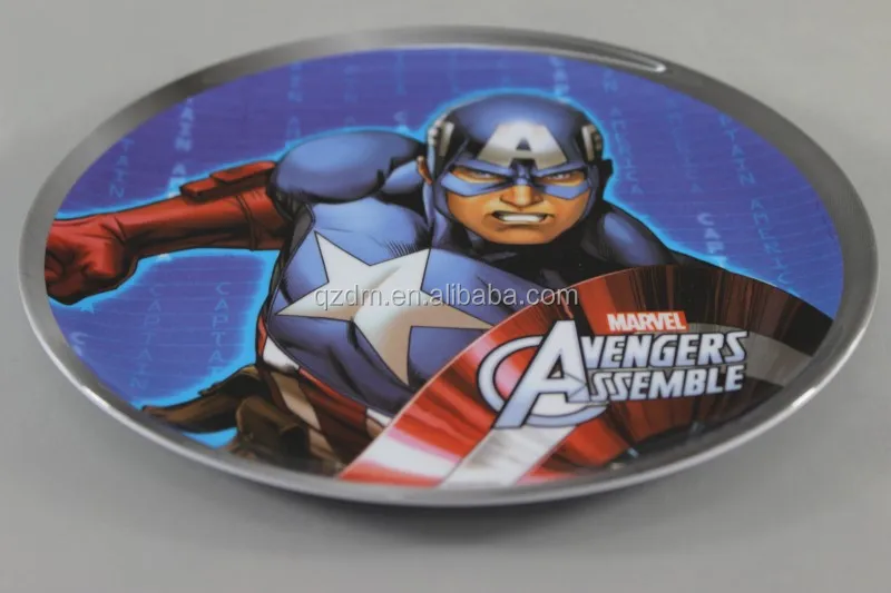 Custom Print 8" Melamine Dinner Plate For Boys A5