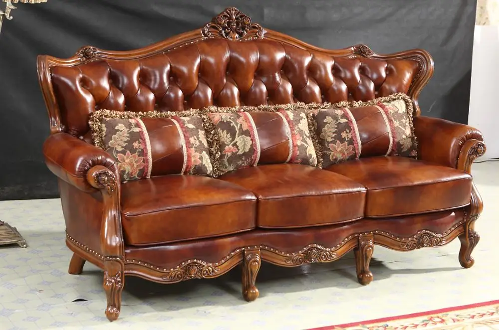 2250mm Beautiful Leather Chestnut Colour Buy Sofa From China Buy Buy Sofa From China,Rococo