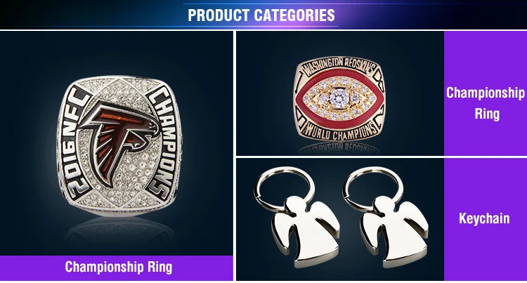 Custom fantasy football championship rings
