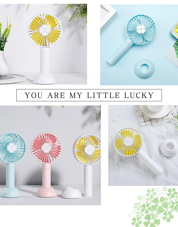 Clover handheld summer adjustable ventilator usb rechargeable desktop outdoor fan
