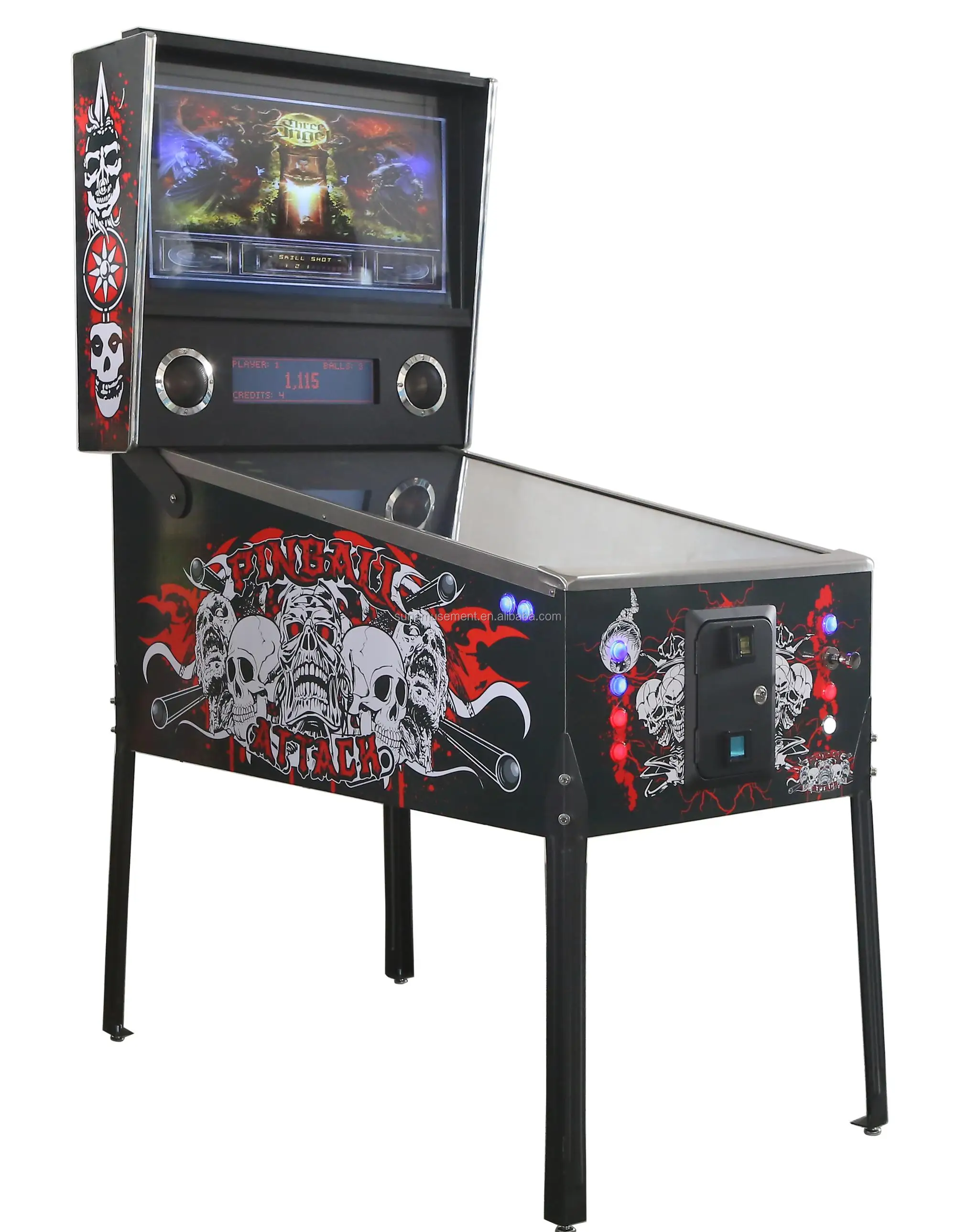 1080 Games Wooden Virtual Pinball Game Machine With ...
