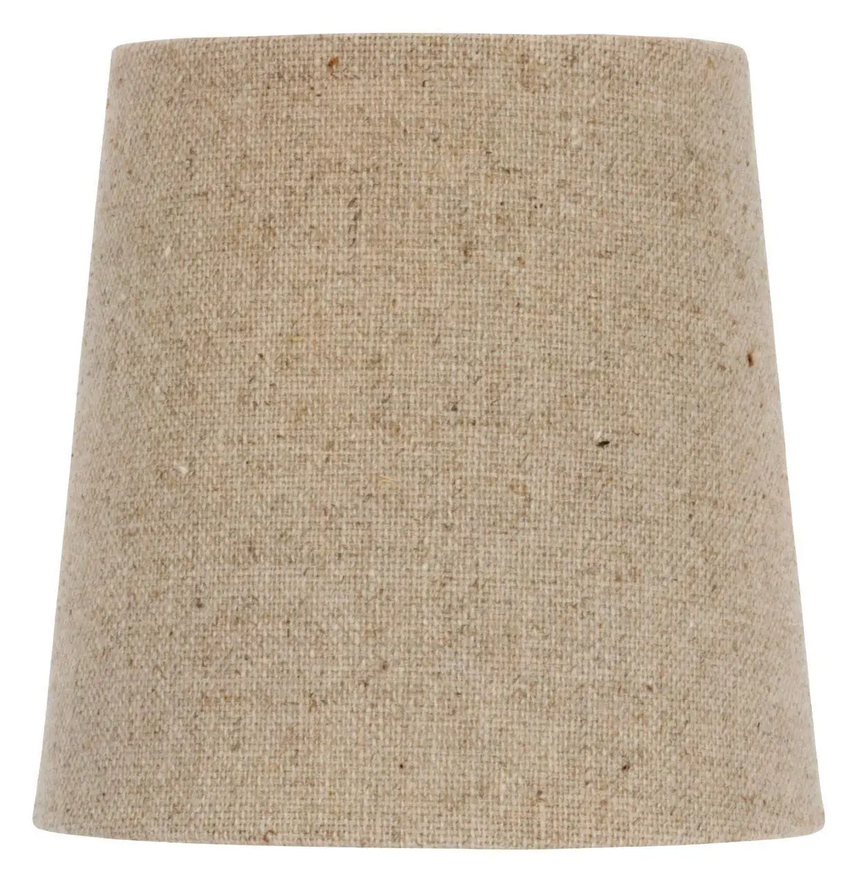 Upgradelights 4 Inch Retro Drum Clip On Chandelier Lamp Shade in Beige Linen 3x4x4