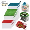 Custom Eco Friendly Reusable Drawstring Mesh Produce Bag