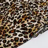 Hot sale stretch leopard screen printing silk velvet fabric pakistan