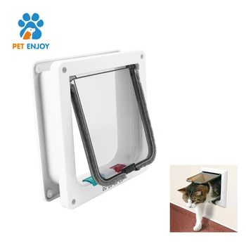 Wall Entry Pet Door Cat Flap Door With 4 Locking Way 3 Size For