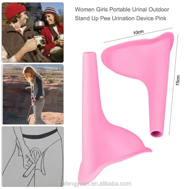 Portable Female Women Urinal Funnel Camping Travel Urine CUP Stand UP Outdoor 