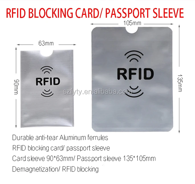 Rfid Blocking Sleeves Identity Theft Protection Perfectly Fits Wallet