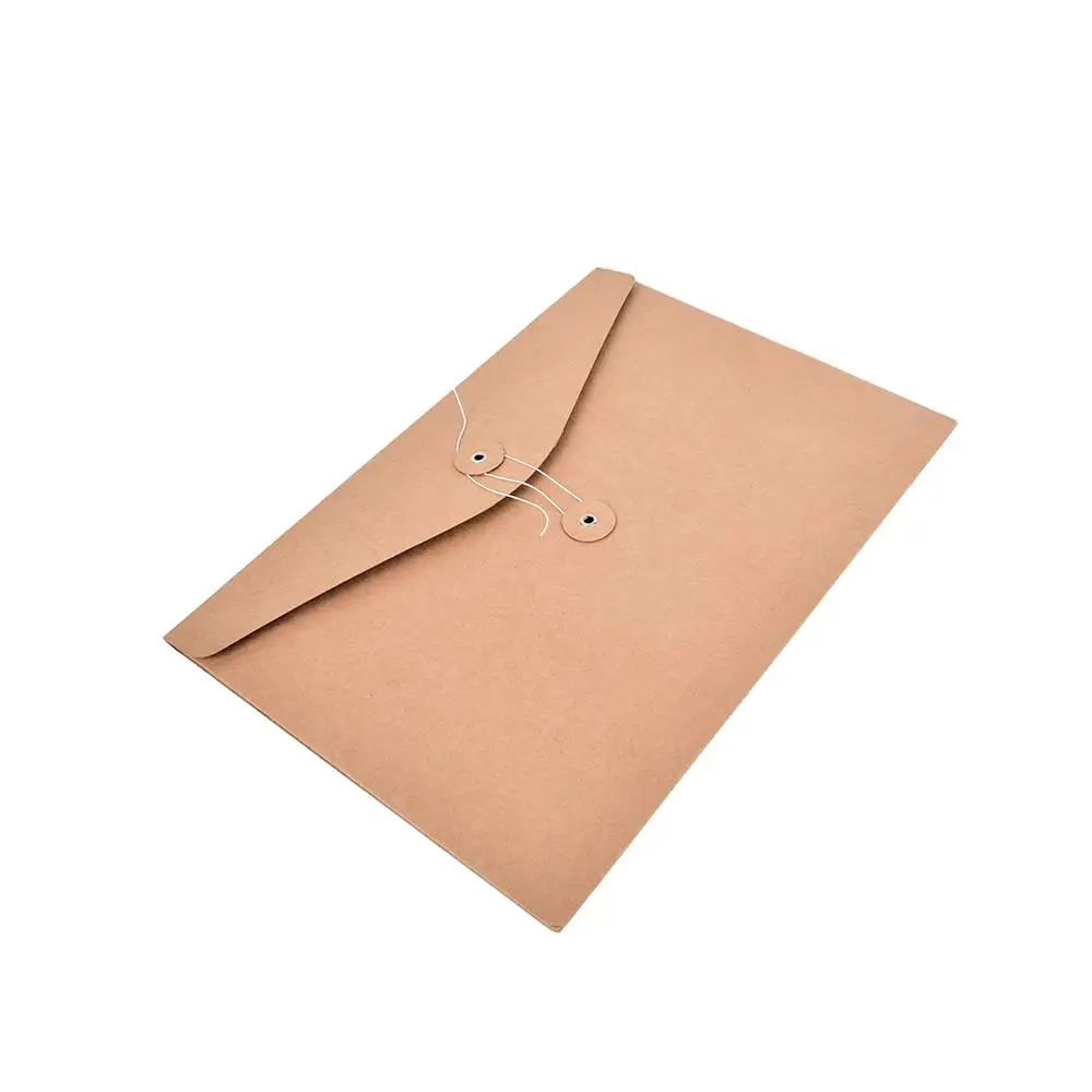 A4 Kraft Document Paper File Folder Durable Briefcase Document Bag