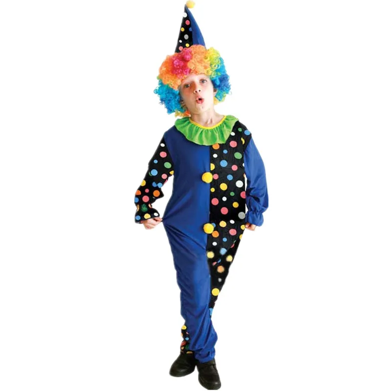 7 Sets lot Free Shipping Cute Clown Costumes Kids Halloween Carnival Masquerade Party font b Fancy