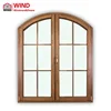 WIND grill design wood window french casement aluminum wood arch window