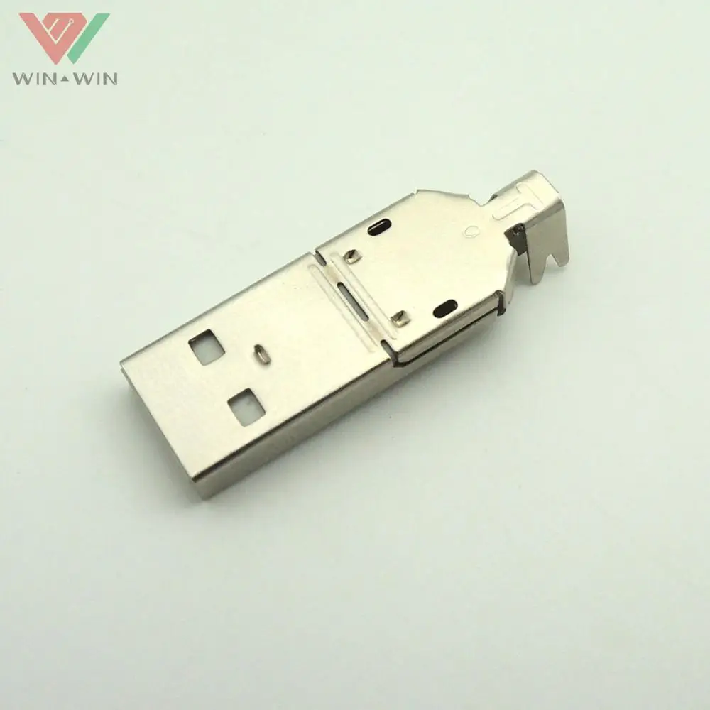 Longest Crimping 2.0 USB Type A male Connector