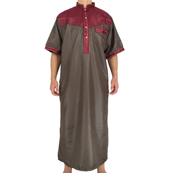 Arabic Men Robe Ikaf Short Sleeve Velvet Masquerade Dress Thobe - Buy ...