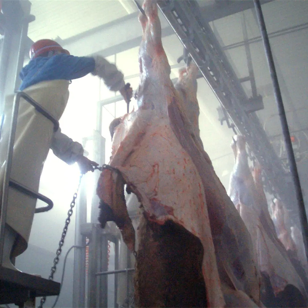 cowhide_pulling_hydraulic_dehider_peeling_machine