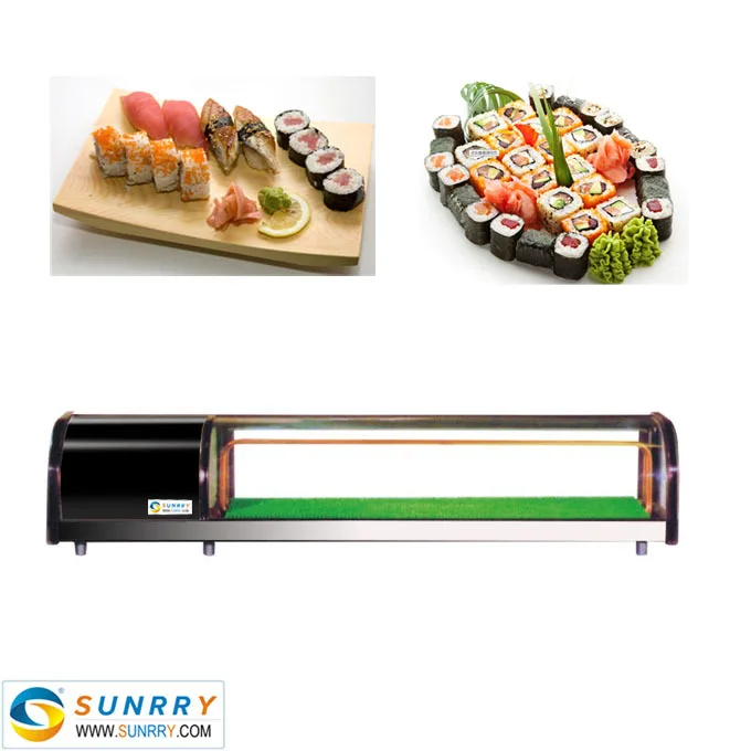 High Efficiency Refrigerated Sushi Display Cooler Showcase Made Of Stainless Steel (SUNRRY SY-SS1200A)