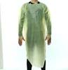 Factory Sale PE Blue Disposable Medical Isolation Gown With Elastic Cuff
