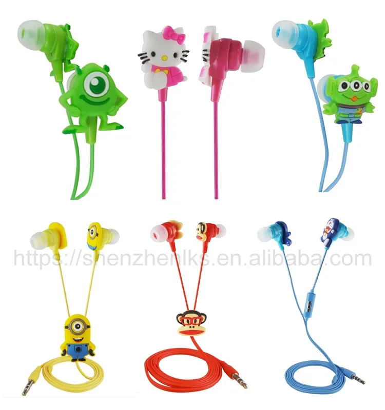 Custom Animal Pvc Shape Earbud Oem Earphone For Kids - Buy Pvc Earphone ...