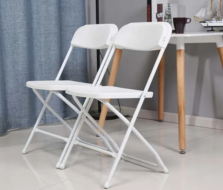 Wholesale party chairs white foldable plastic folding chairs