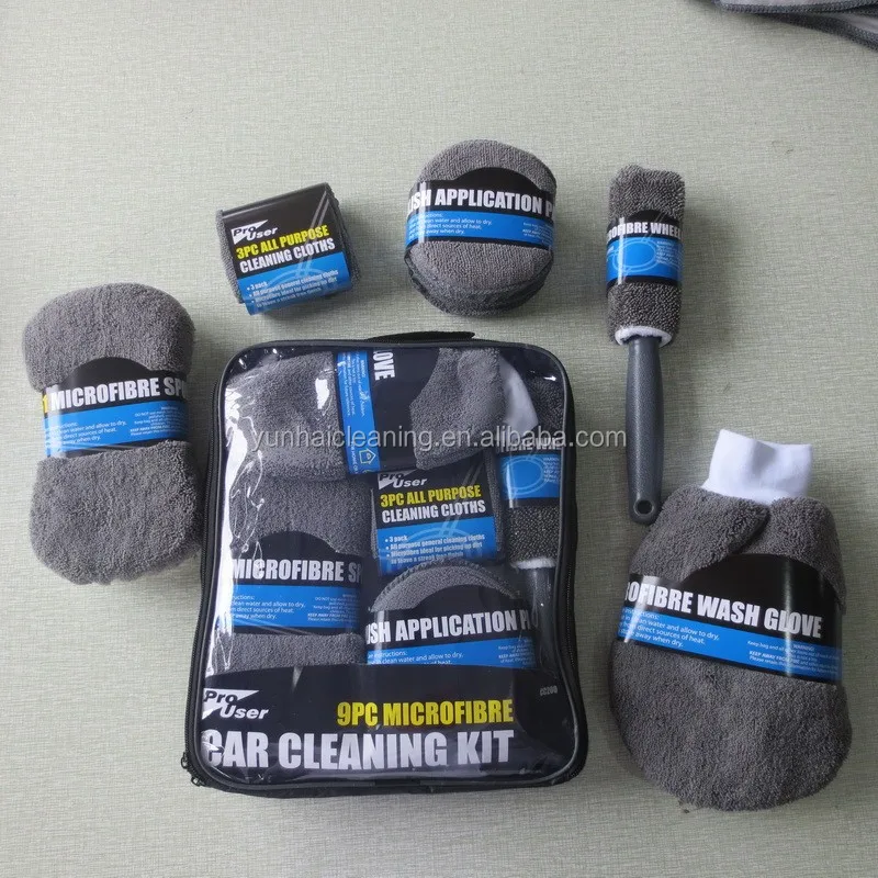 Car Wash Kit,Car Cleaning Kit,Car Care Kit Microfiber 9 Pcs Car Wash