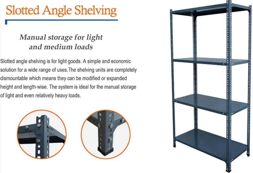 Slotted angle iron rack