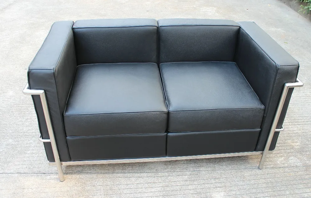 Sectional Double Seats Sofa Le Corbusier Lc2 Leather Master Sofa