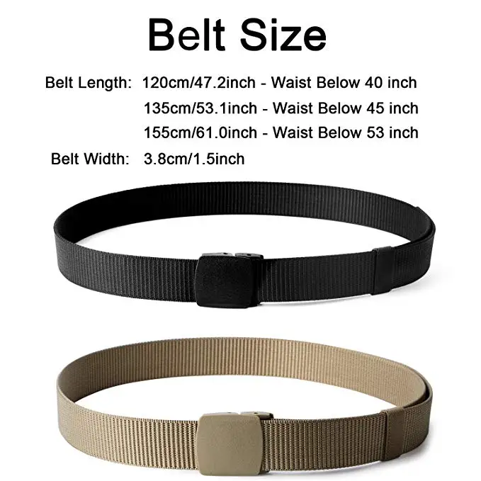 Plastic Buckle 3.8cm Nylon Belt Lightweight Quickdrying Men And Women